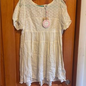 NWT Cream Eyelet Dress